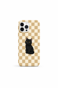 MOOD | YELLOW CHECKERED BLACK CAT CASE