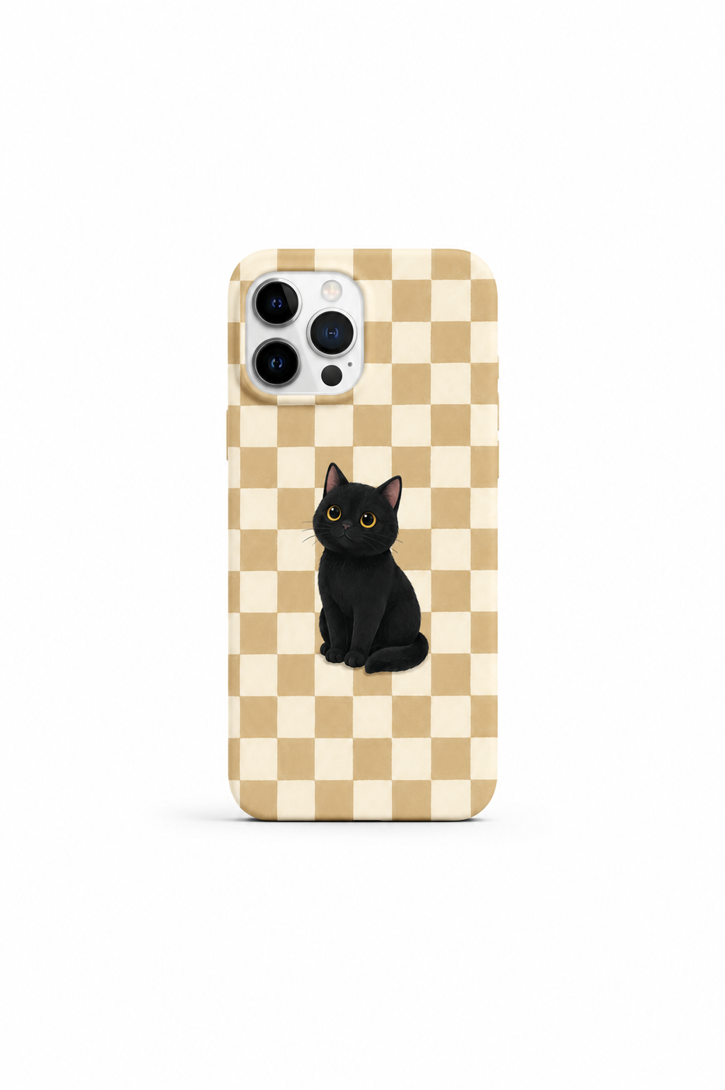 MOOD | YELLOW CHECKERED BLACK CAT CASE